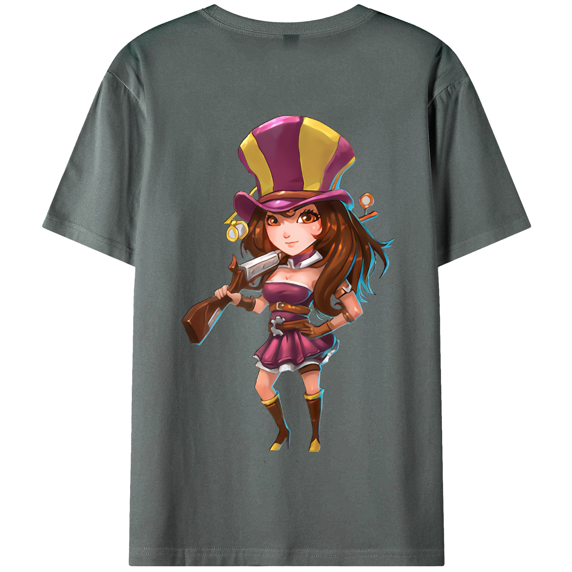 リーグ・オブ・レジェンド League of Legends LOL 綿100％半袖Tシャツ（背面プリント）